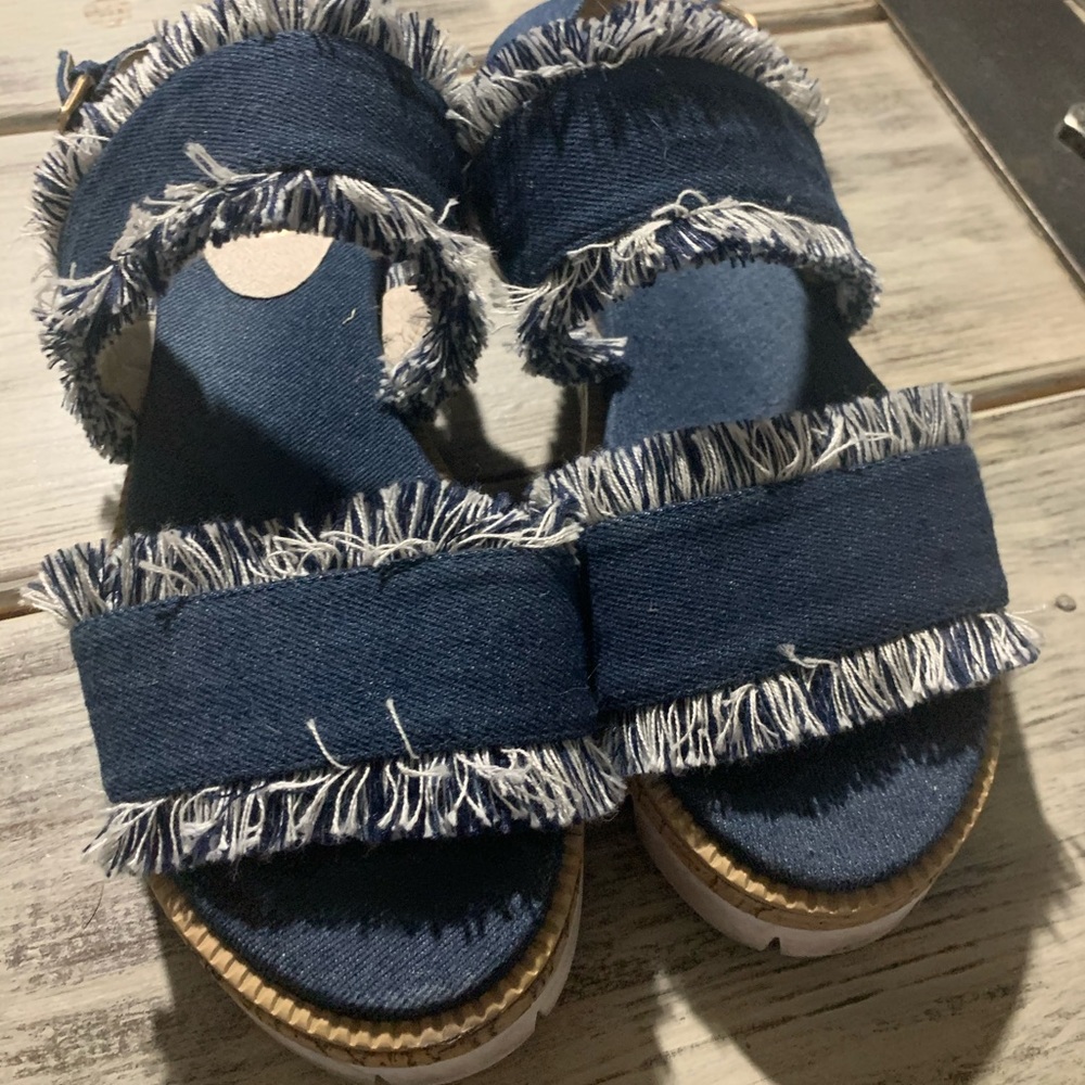 Shelley London denim sandals